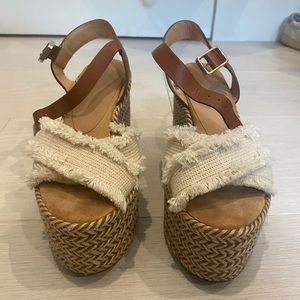 5.5 espadrille heels. Lightly worn.
